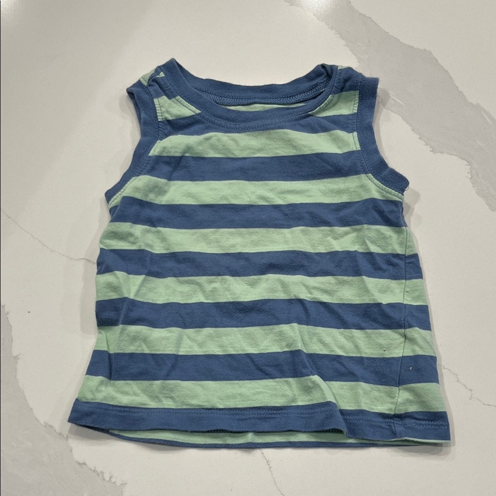 Old Navy Kids Tank Top in Blue and Green Stripes